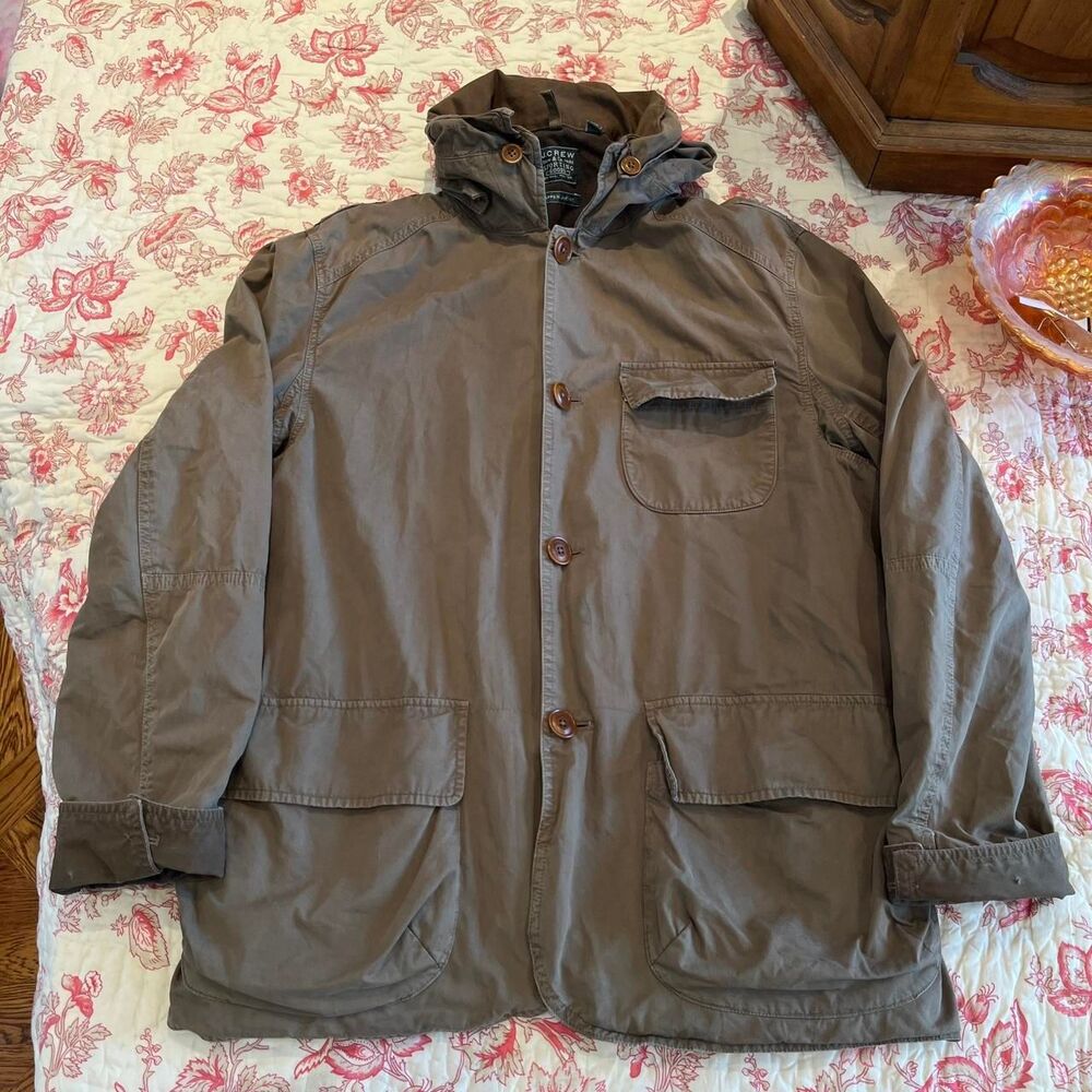 Vintage J. Crew Sporting Goods Trapper Jacket Dark Green Jacket